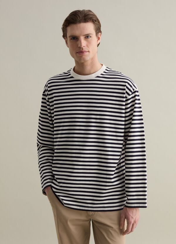 Ovs T-shirt boxy fit a righe