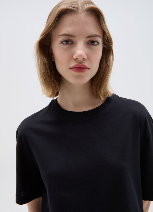 Ovs T-shirt Boxy Fit In Cotone Bio