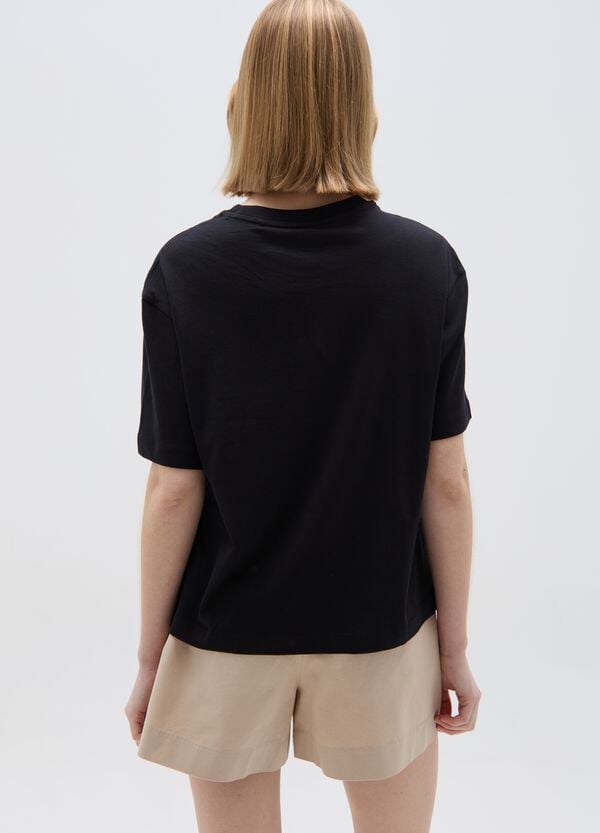 Ovs T-shirt Boxy Fit In Cotone Bio