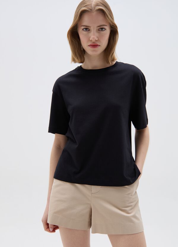 Ovs T-shirt Boxy Fit In Cotone Bio