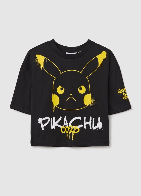 Ovs T-shirt boxy fit in cotone con stampa Pikachu