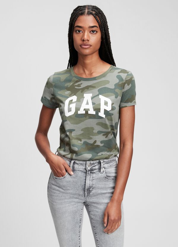Ovs T-shirt camouflage con stampa logo