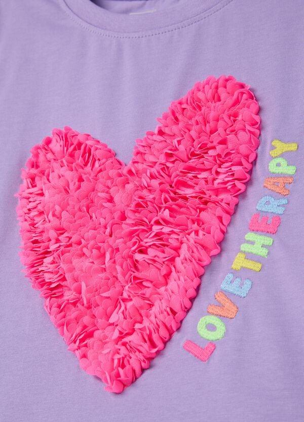 Ovs T-shirt Con Applicazione Cuore E Ricamo