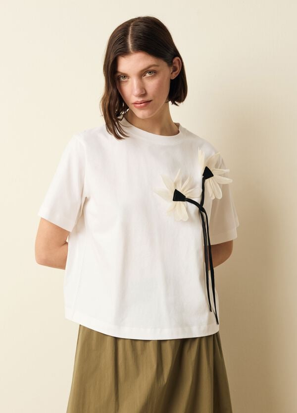 Ovs T-shirt Con Applicazione Fiori