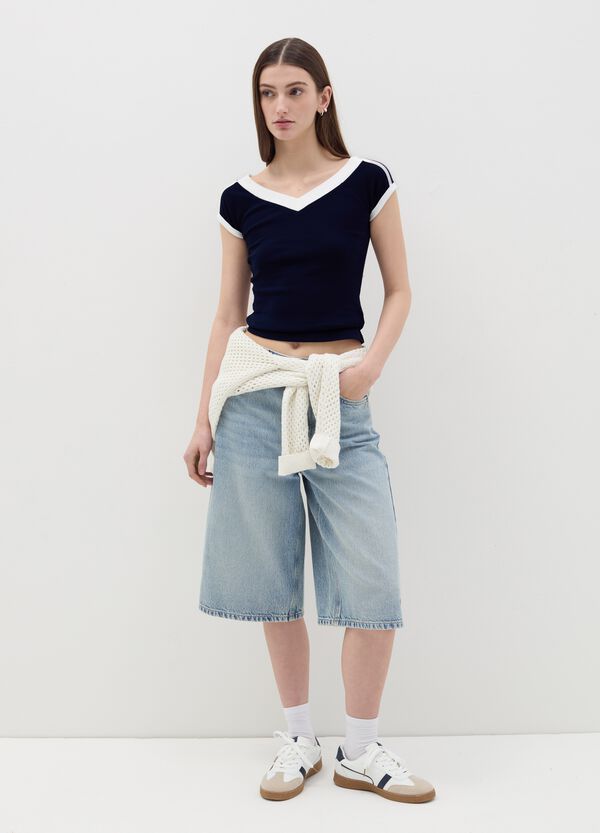 Ovs T-shirt Con Bande Rigate