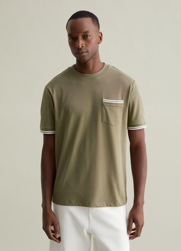 Ovs T-shirt con dettagli rigati e tasca