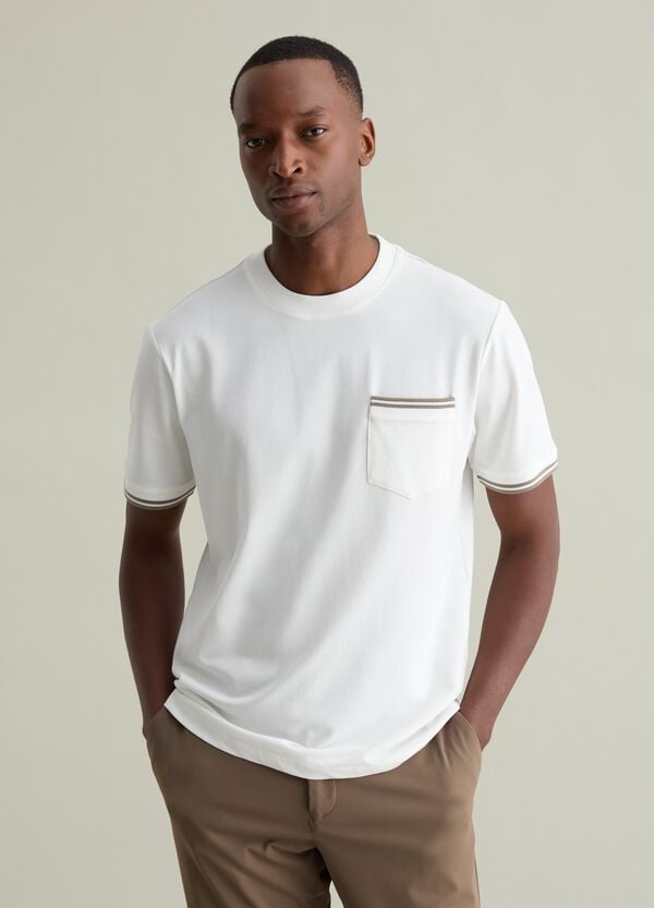 Ovs T-shirt con dettagli rigati e tasca