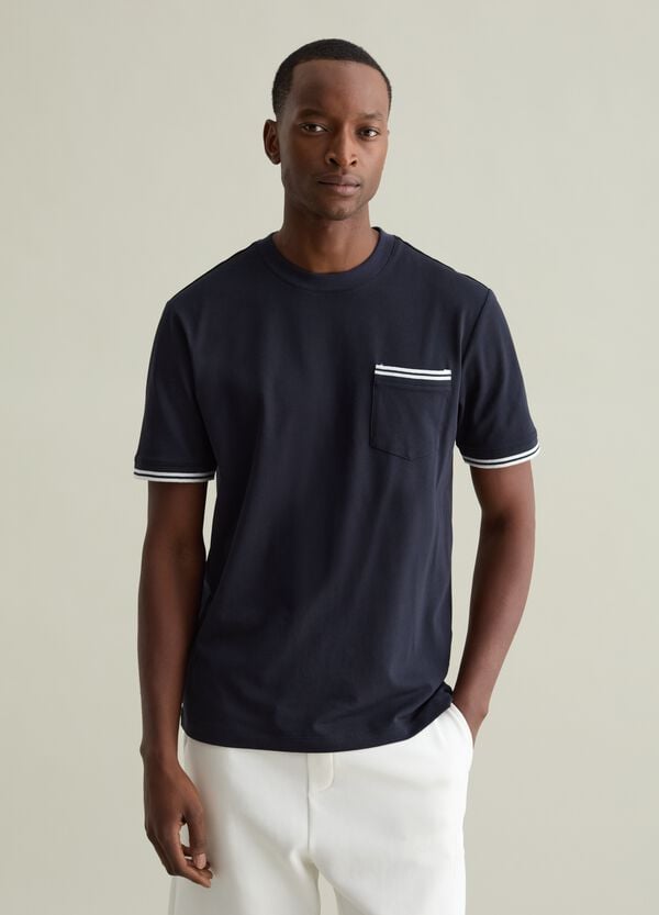 Ovs T-shirt con dettagli rigati e tasca