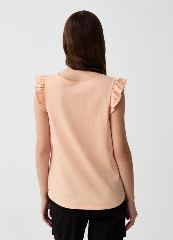 Ovs T-shirt Con Inserto In Sangallo E Volant