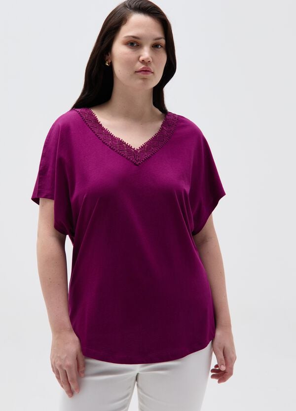Ovs T-shirt Con Inserto Macrame Curvy