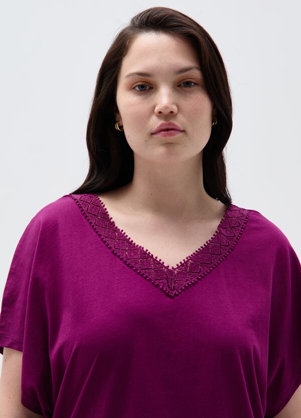 Ovs T-shirt Con Inserto Macrame Curvy