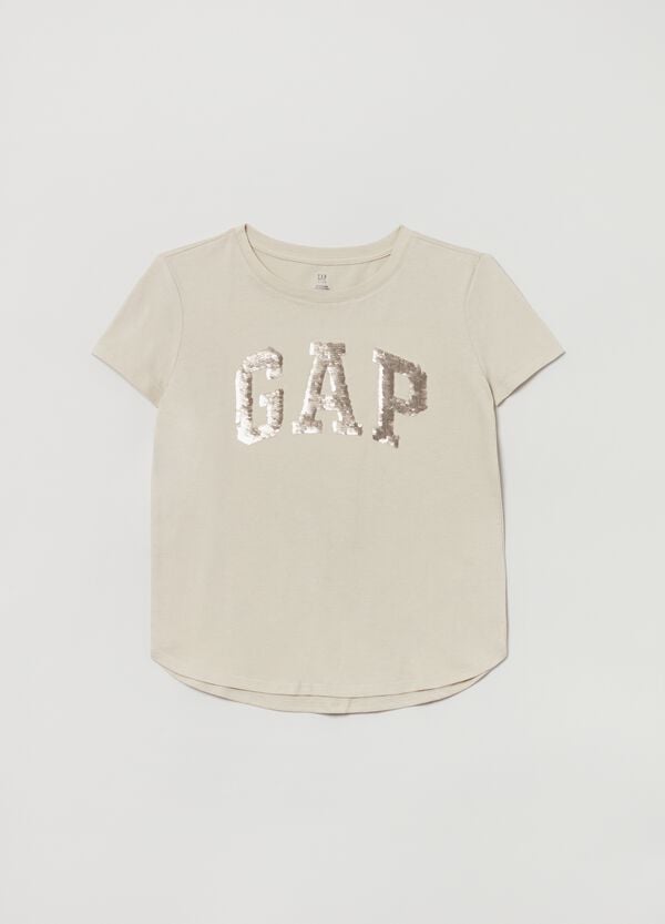 Ovs T-shirt con logo di paillettes reversibili