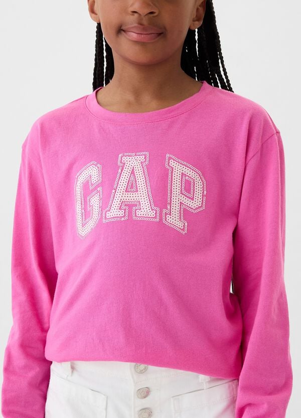 Ovs T-shirt Con Logo In Micro Paillettes