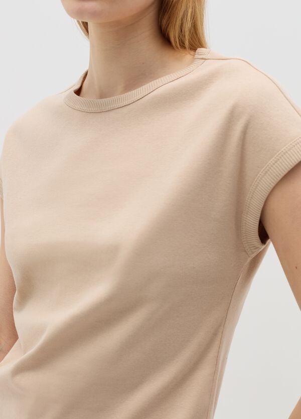 Ovs T-shirt Con Maniche A Kimono Beige