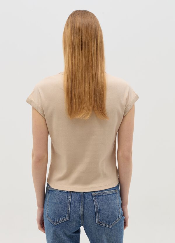 Ovs T-shirt Con Maniche A Kimono Beige