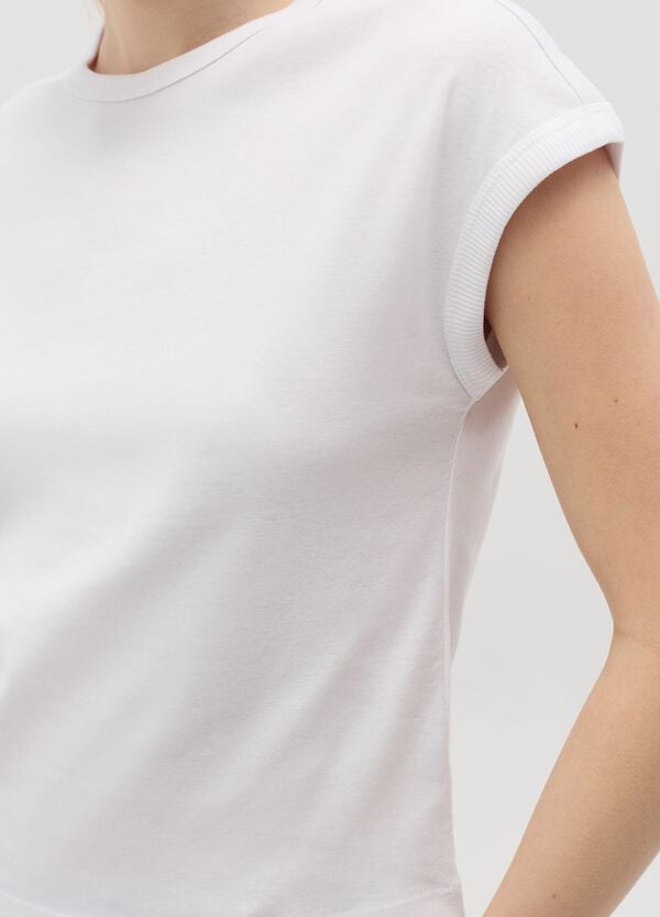 Ovs T-shirt Con Maniche A Kimono Bianca