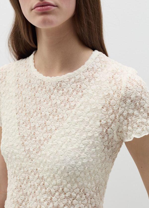 Ovs T-shirt Con Motivo In Pizzo