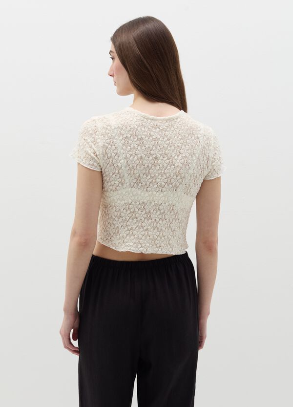 Ovs T-shirt Con Motivo In Pizzo