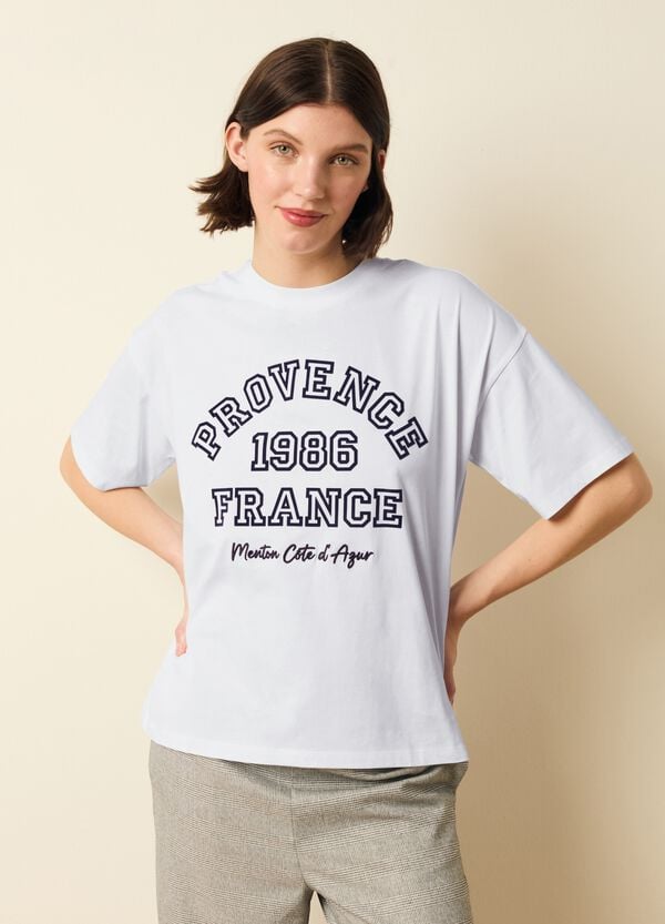 Ovs T-shirt con ricamo e stampa