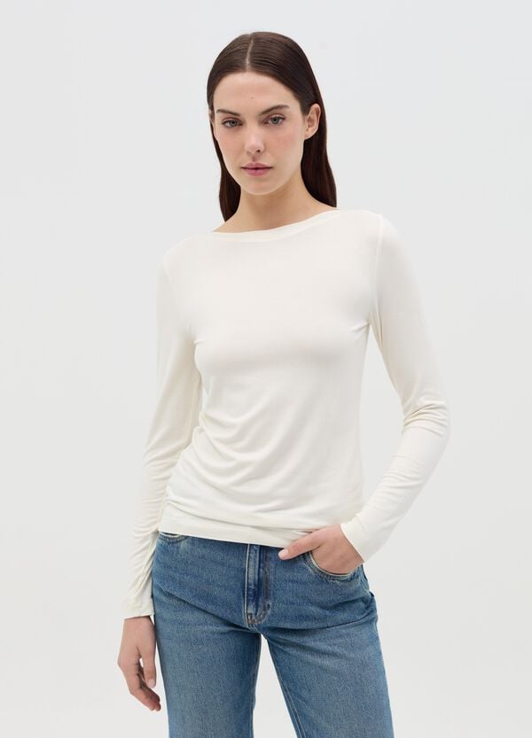 Ovs T-shirt Con Scollo A Barchetta