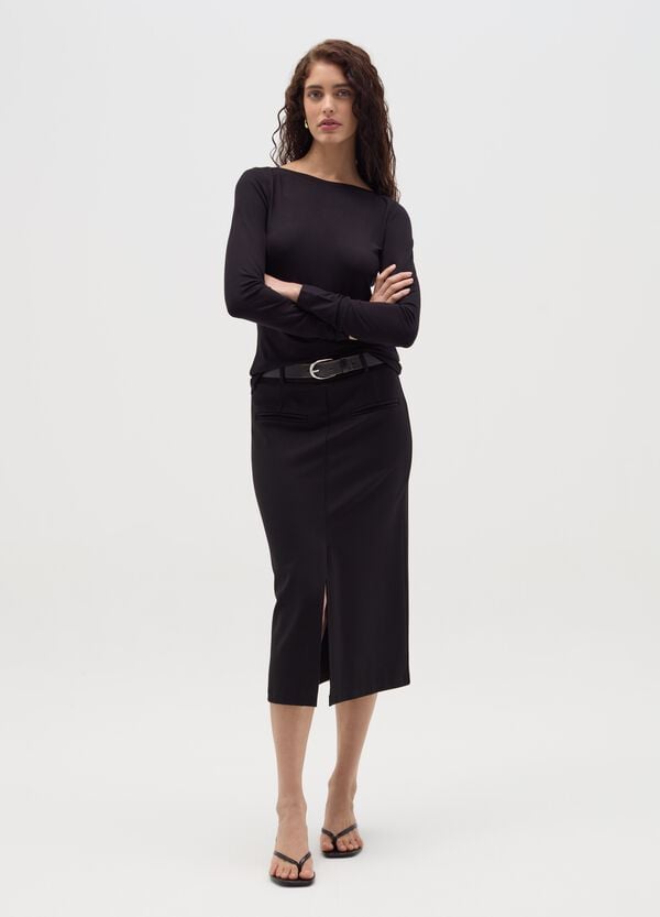 Ovs T-shirt con scollo a barchetta