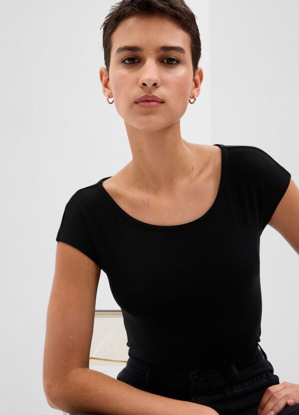 Ovs T-shirt con scollo a barchetta