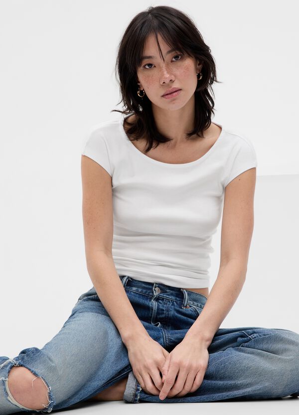 Ovs T-shirt con scollo a barchetta