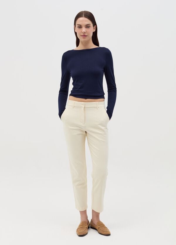 Ovs T-shirt con scollo a barchetta