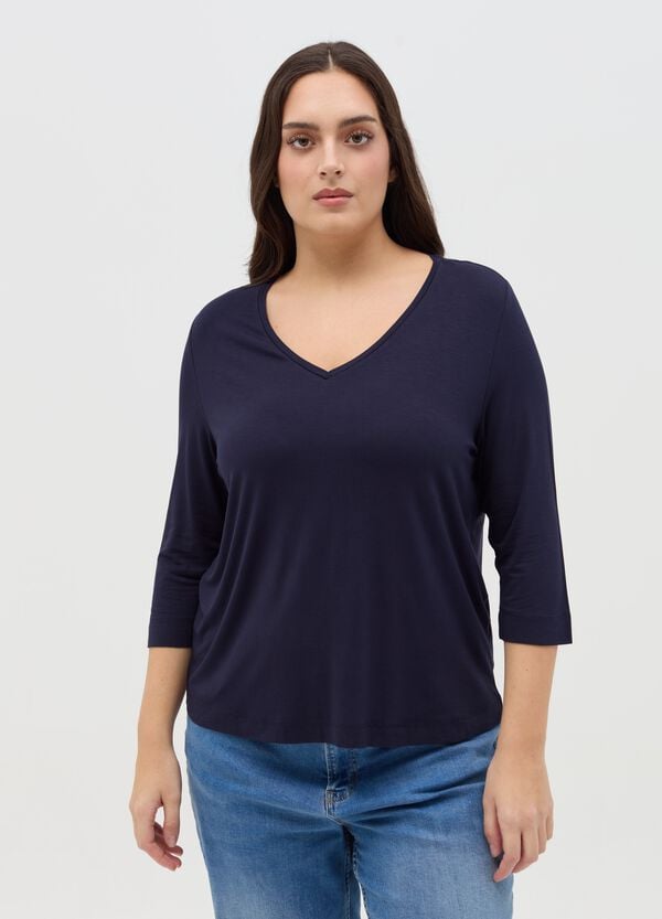Ovs T-shirt Con Scollo A V Curvy