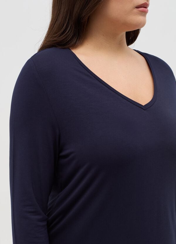 Ovs T-shirt Con Scollo A V Curvy