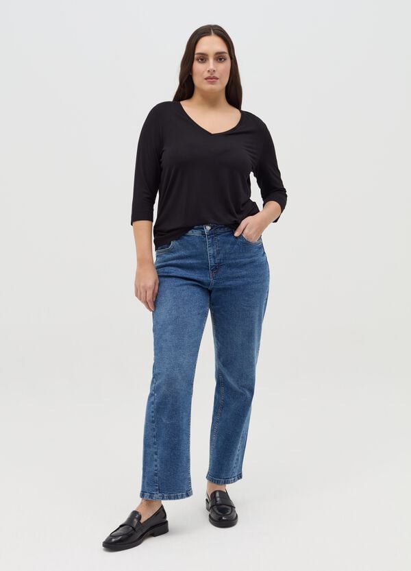 Ovs T-shirt Con Scollo A V Curvy