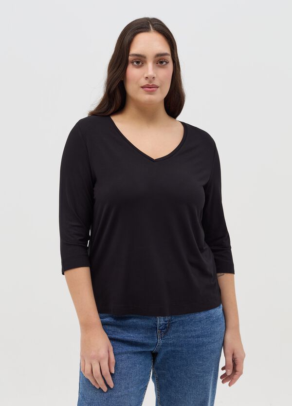 Ovs T-shirt con scollo a V Curvy