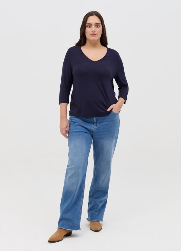 Ovs T-shirt con scollo a V Curvy