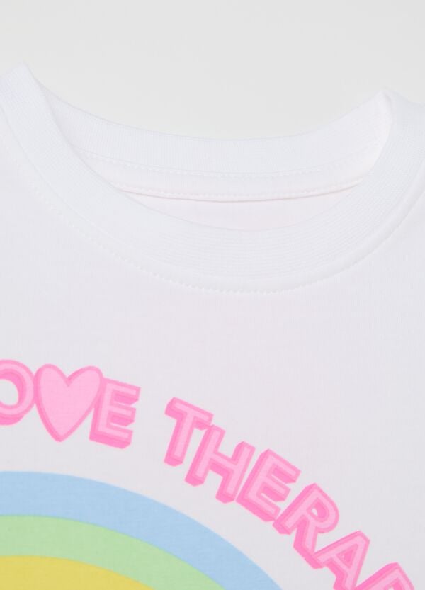 Ovs T-shirt Con Stampa Arcobaleno E Fiori