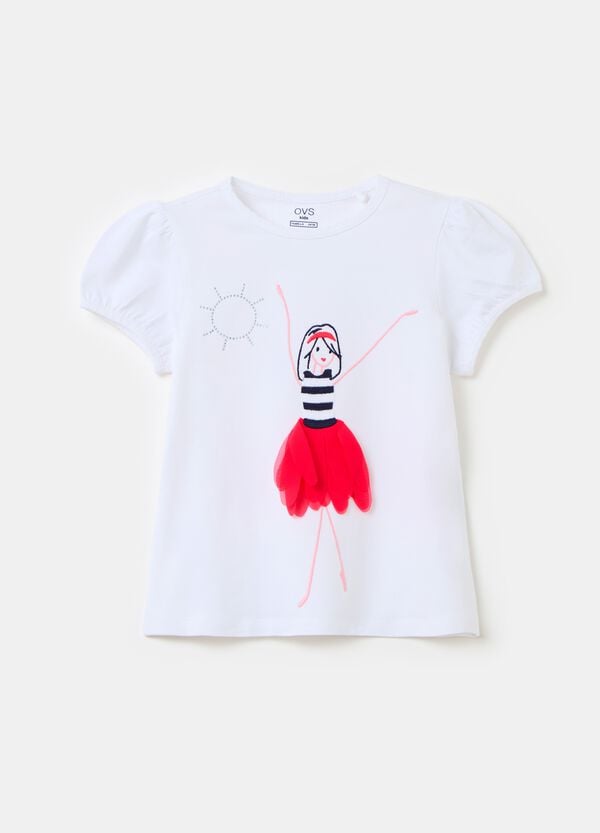 Ovs T-shirt con stampa e applicazione