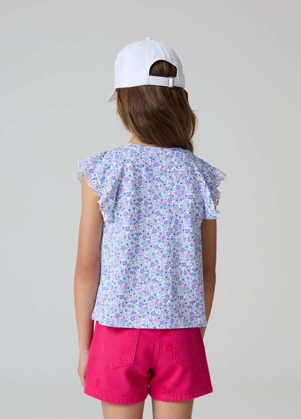 Ovs T-shirt Con Stampa E Ricamo Sangallo