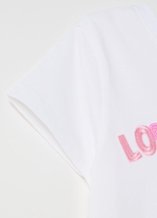 Ovs T-shirt Con Stampa Fiori E Ricamo Lettering