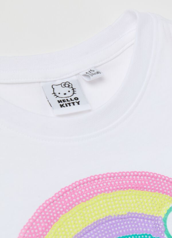Ovs T-shirt Con Stampa Hello Kitty E Paillettes