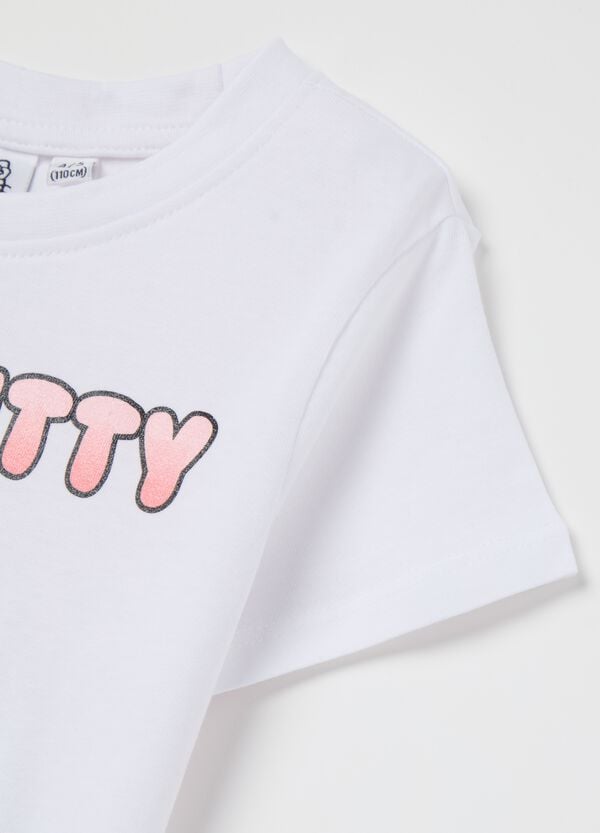 Ovs T-shirt Con Stampa Hello Kitty E Paillettes