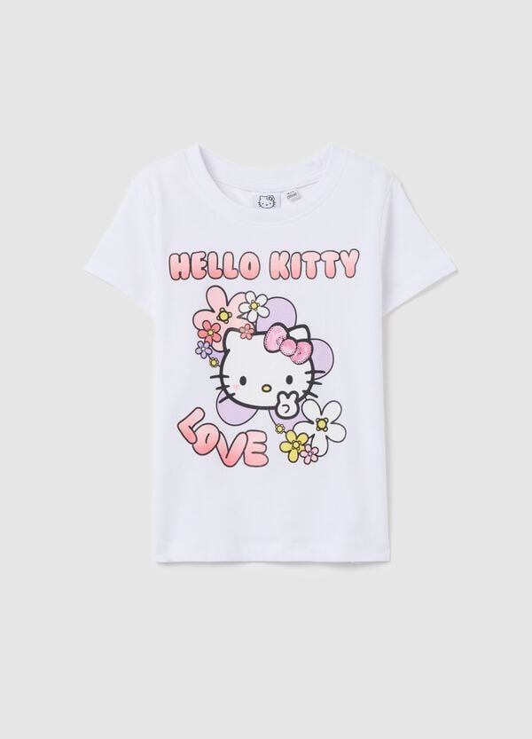 Ovs T-shirt con stampa Hello Kitty e paillettes