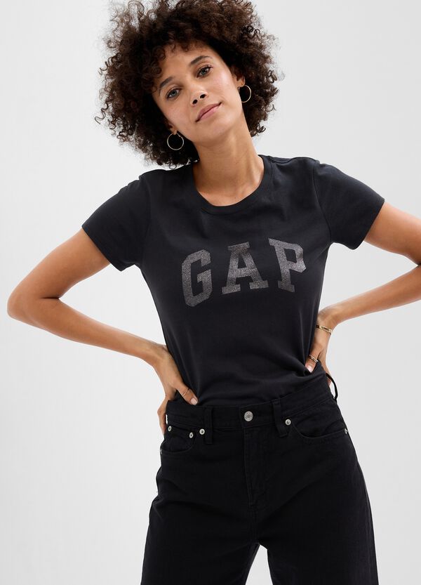 Ovs T-shirt con stampa logo glitter