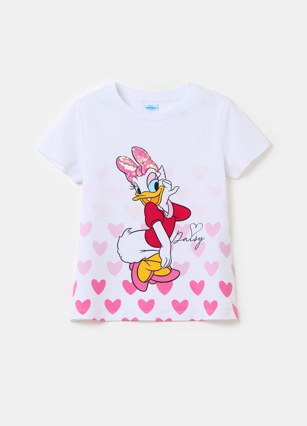 Ovs T-shirt con stampa Paperina e paillettes