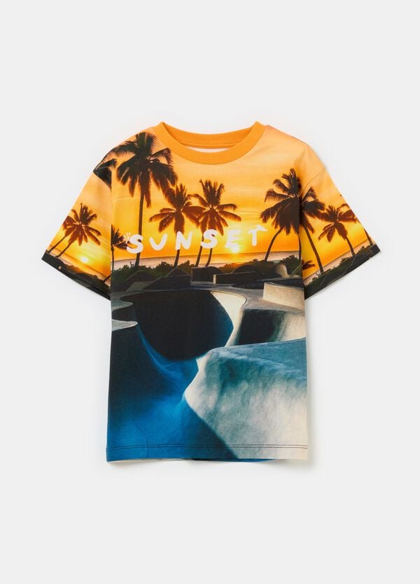 Ovs T-shirt con stampa skateboard park Malibu