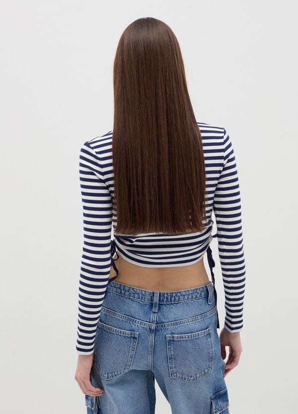 Ovs T-shirt Crop Con Laccetti