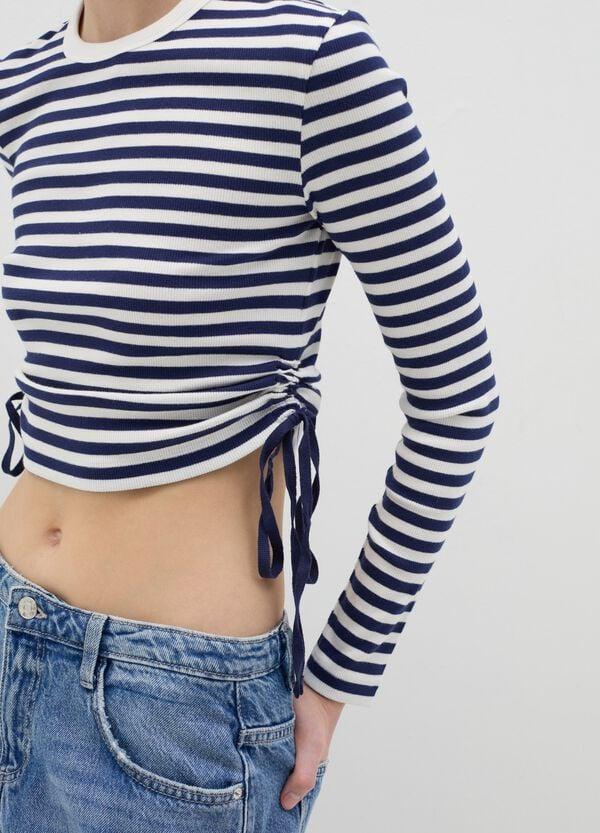 Ovs T-shirt Crop Con Laccetti