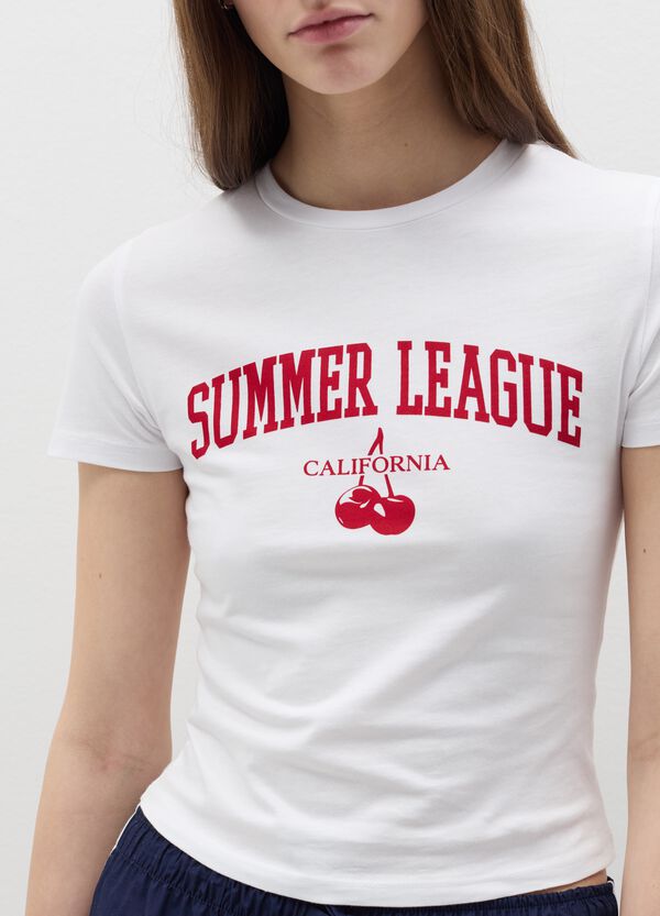 Ovs T-shirt Crop Con Stampa Lettering