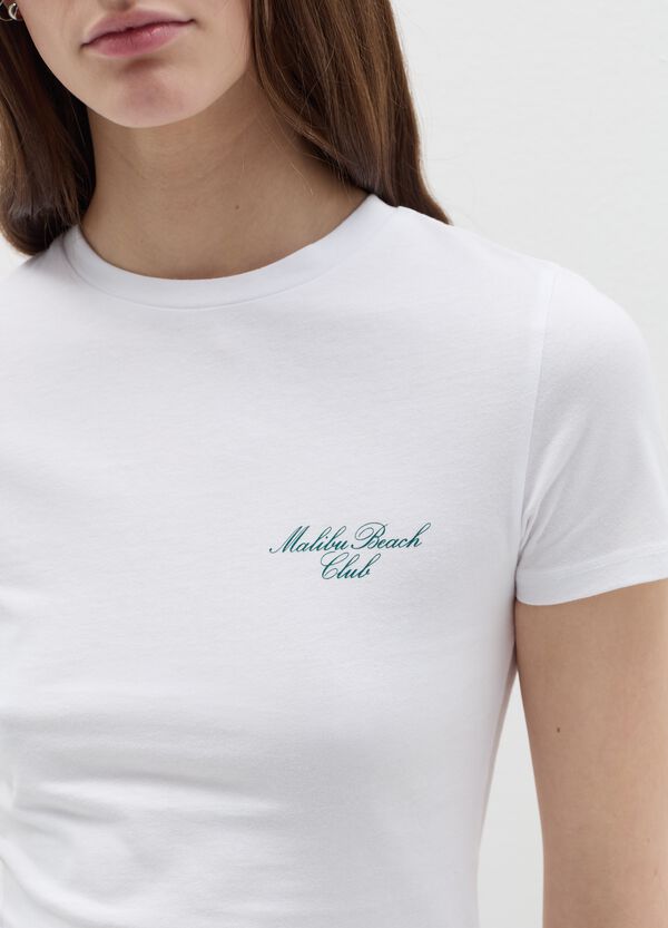 Ovs T-shirt Crop Con Stampa Lettering