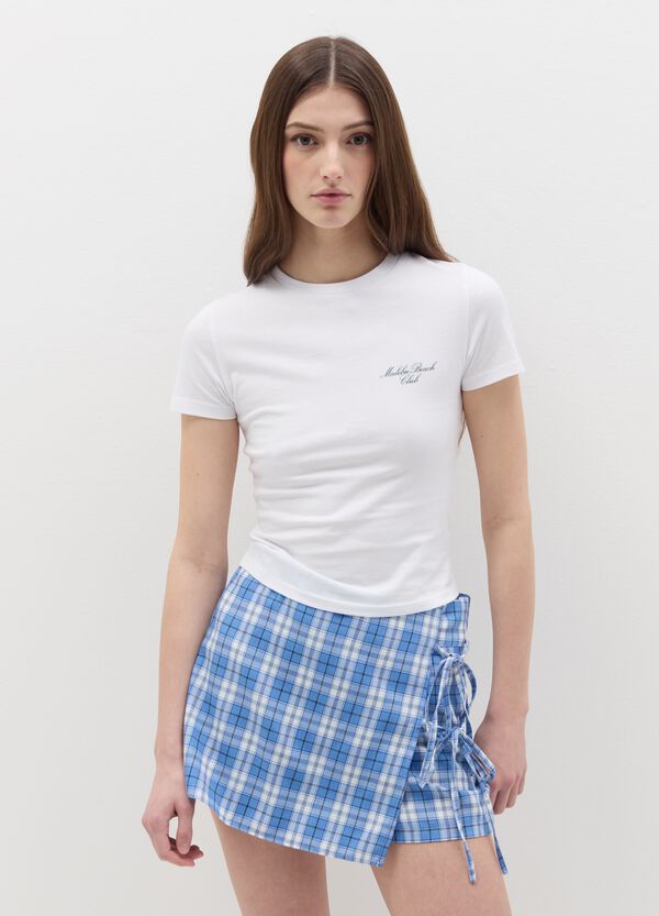 Ovs T-shirt crop con stampa lettering