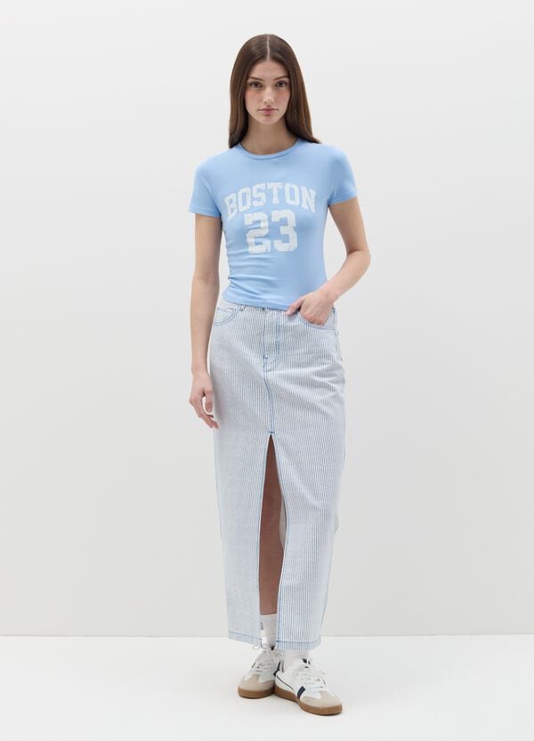 Ovs T-shirt Crop Con Stampa Lettering