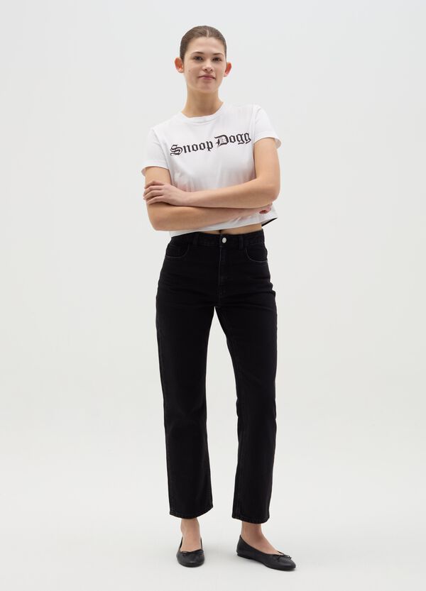 Ovs T-shirt Crop Con Stampa Snoop Dogg